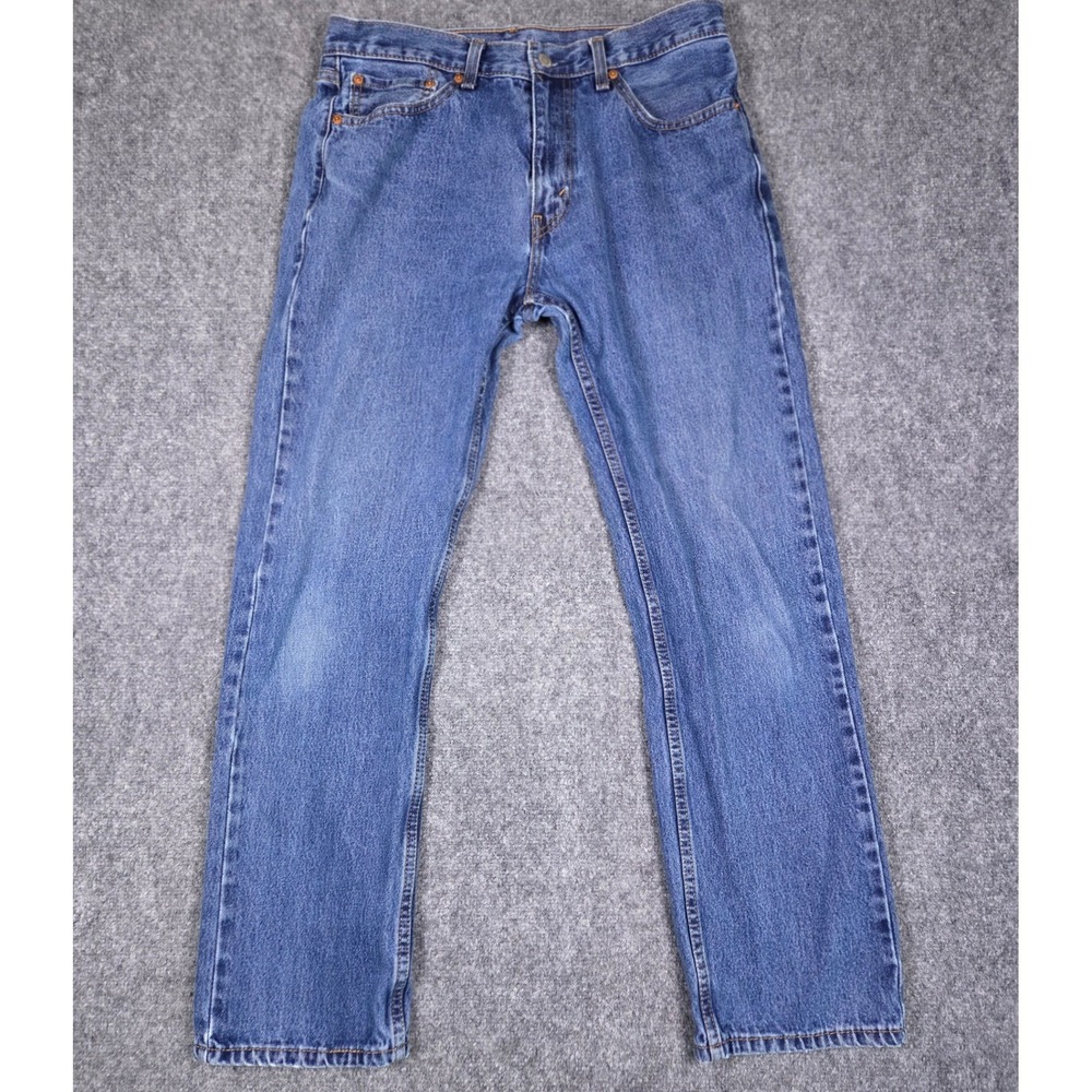Levi's‎ 505 Regular Fit Jeans Mens 33x32 Blue Straight Leg Denim Pants